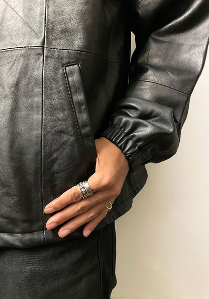 Nasngwam.（ナスングワム）| PUEBLO LEATHER COACH JKT Lサイズ [BLACK] A