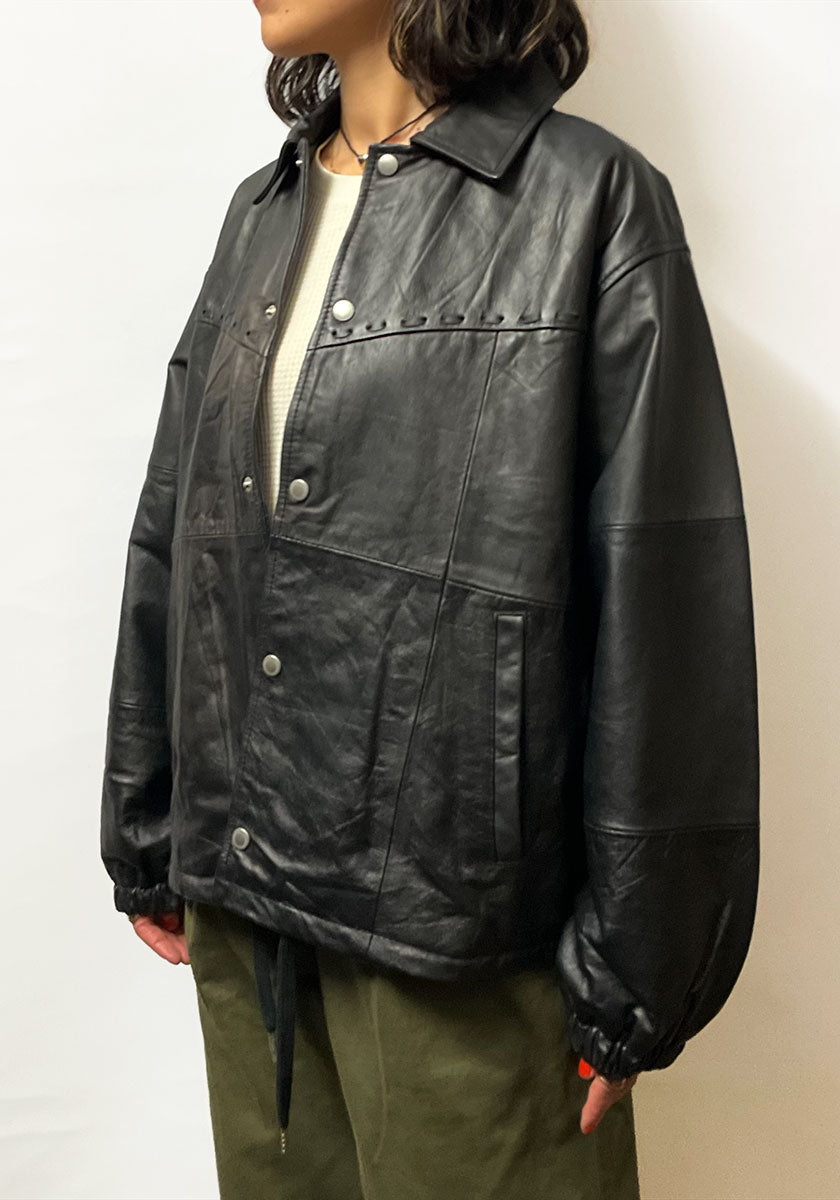 Nasngwam.（ナスングワム）| PUEBLO LEATHER COACH JKT Mサイズ [BLACK]
