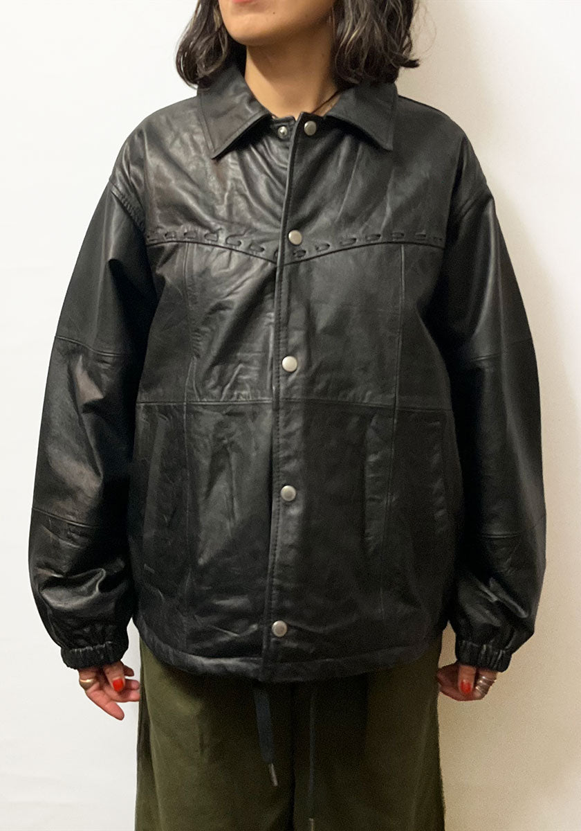 Nasngwam.（ナスングワム）| PUEBLO LEATHER COACH JKT Mサイズ [BLACK]