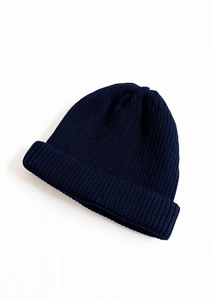 ROTOTO ロトト | COTTON ROLL UP BEANIE カラー : D.NAVY