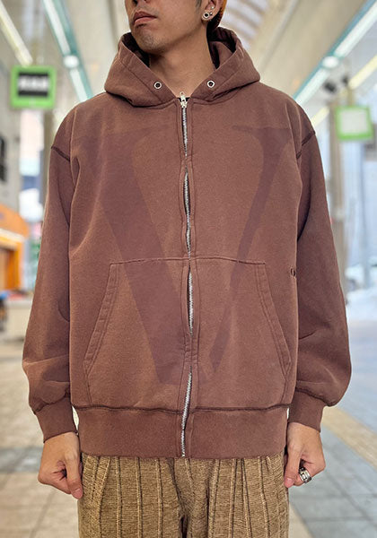 VOO ヴォー | BIG V FULL ZIP PARKA / フルジップパーカー カラー:COFFEE