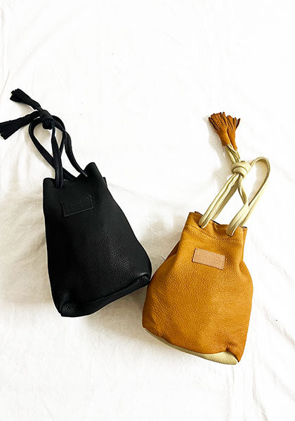 Nasngwam×EARLY MORNING | DEARSKIN WHISKY BAG / 鹿革ミニバッグ