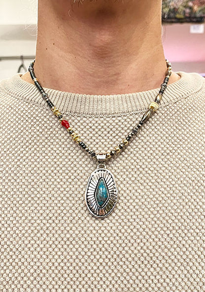 Herman Vandever / ハーマンバンデバー サンバースト I THACA PEAK TURQUOISE PENDANT TOP