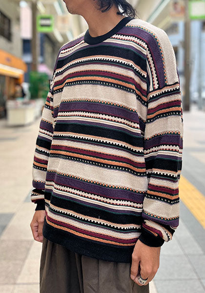 Nasngwam ナスングワム | 90's BORDER KNIT カラー:BEIGE