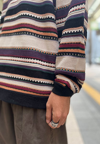 Nasngwam ナスングワム | 90's BORDER KNIT カラー:BEIGE