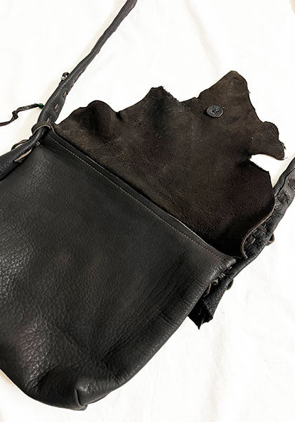 Nasngwam×EARLY MORNING ナスングワム×アーリーモーニング | DEER SKIN MESSENGER BAG / 鹿革バッグ カラー : チョコレート