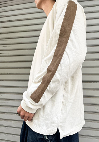 GYPSY&amp;SONS Gypsy and Sons | LINE SLEEVE L/S SLIT CREW Color: Ivory