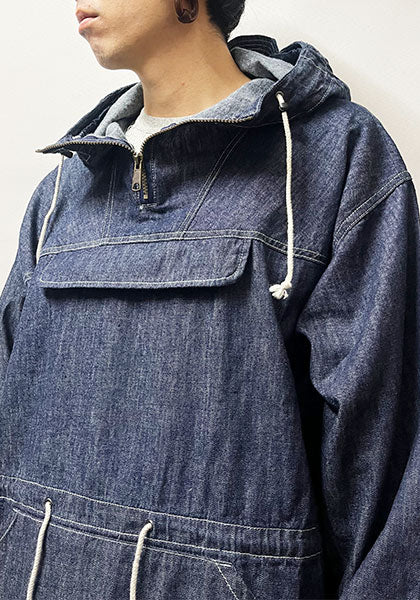 IMPRESTORE インプレストア 6.5oz Denim Anorak Hoodie カラー:ONE WASH