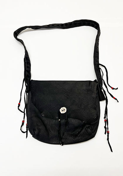 Nasngwam×EARLY MORNING Nasngwam×EARLY MORNING | DEER SKIN MESSENGER BAG / Deerskin bag Color: Black