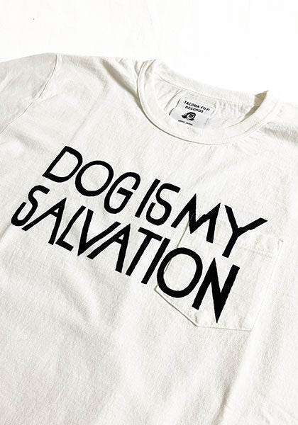 TACOMA FUJI RECORDS タコマフジレコード | DOG IS MY SALVATION POCKET Tシャツ designed by Yachiyo Katsuyama