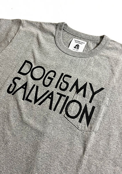 TACOMA FUJI RECORDS タコマフジレコード | DOG IS MY SALVATION POCKET Tシャツ designed by Yachiyo Katsuyama