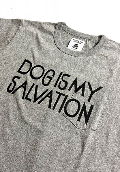 TACOMA FUJI RECORDS タコマフジレコード | DOG IS MY SALVATION POCKET Tシャツ designed by Yachiyo Katsuyama