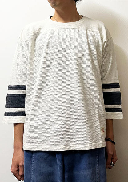 IMPRESTORE / インプレストア MESH FOOTBALL HALF SLEEVE / フットボールTEE カラー : FADED IVORY