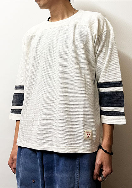 IMPRESTORE / インプレストア MESH FOOTBALL HALF SLEEVE / フットボールTEE カラー : FADED IVORY