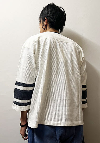 IMPRESTORE / インプレストア MESH FOOTBALL HALF SLEEVE / フットボールTEE カラー : FADED IVORY