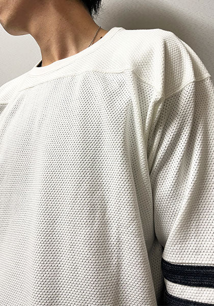 IMPRESTORE / インプレストア MESH FOOTBALL HALF SLEEVE / フットボールTEE カラー : FADED IVORY