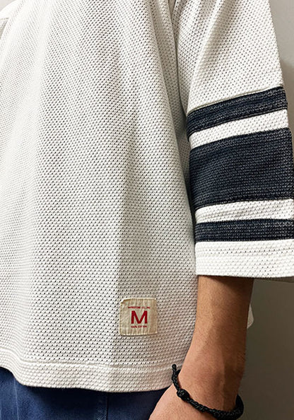 IMPRESTORE / インプレストア MESH FOOTBALL HALF SLEEVE / フットボールTEE カラー : FADED IVORY