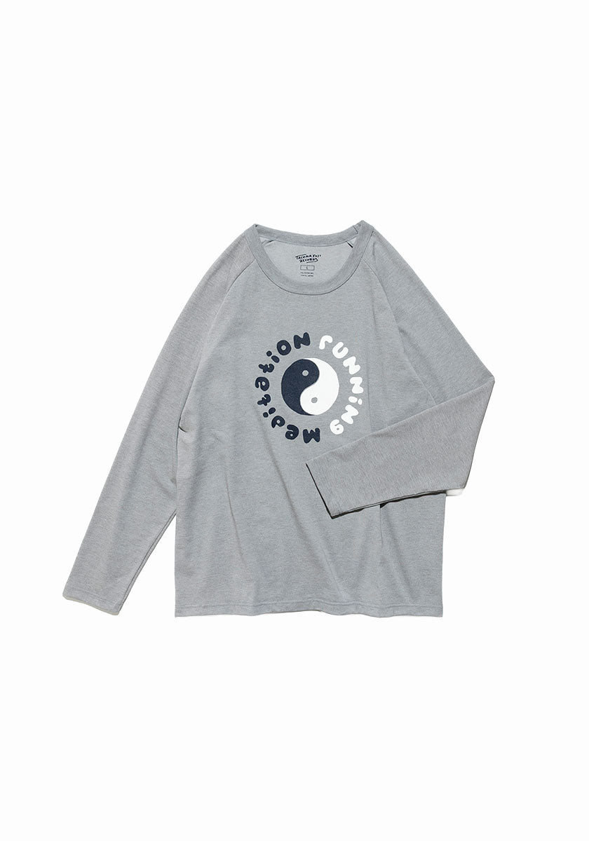 TACOMA FUJI RECORDS タコマフジレコード | RUNNING MEDITATION POLY LS Tee designed by Jerry UKAI