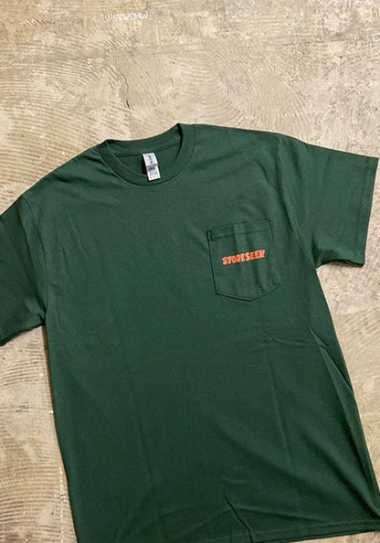 RAGELOW×STORESEEK POCKET TEE カラー:フォレストグリーン