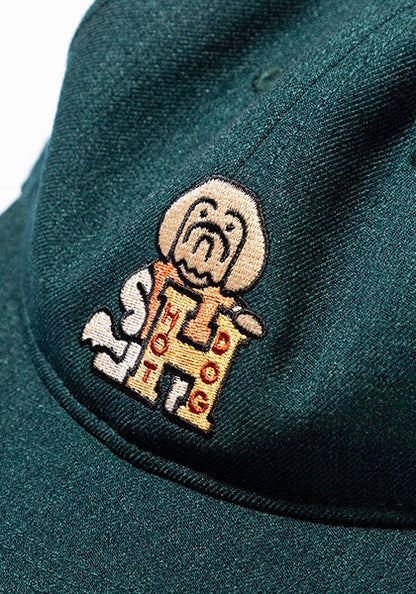 TACOMA FUJI RECORDS タコマフジレコード |  HOT DOG VINTAGE LOGO CAP designed by Hiroshi Iguchi カラー：GREEN