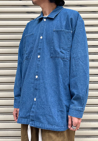 VOIRY ヴォイリー | DOCTOR SHIRTS-CORD_DENIM カラー:MID BLUE