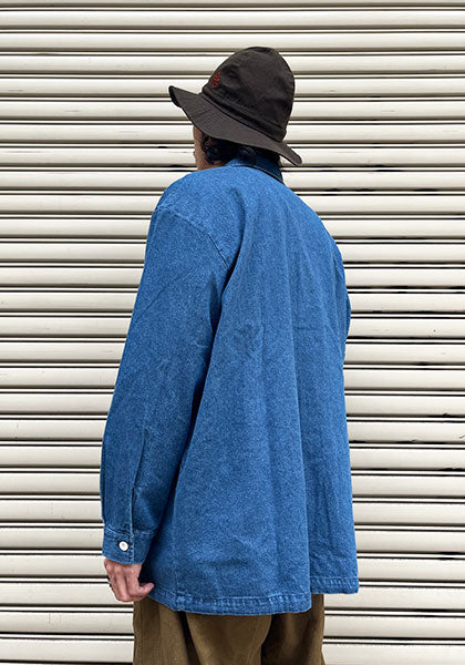 VOIRY ヴォイリー | DOCTOR SHIRTS-CORD_DENIM カラー:MID BLUE