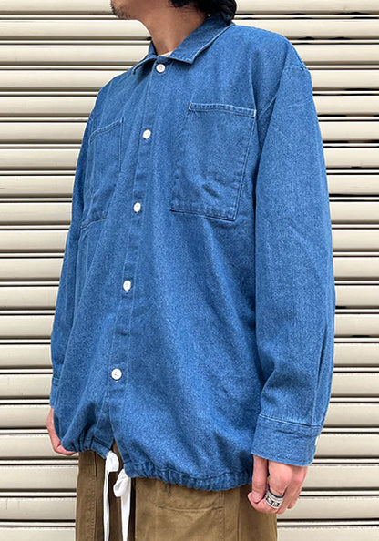 VOIRY ヴォイリー | DOCTOR SHIRTS-CORD_DENIM カラー:MID BLUE