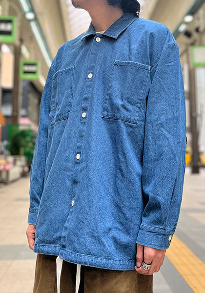 VOIRY ヴォイリー | DOCTOR SHIRTS-CORD_DENIM カラー:MID BLUE