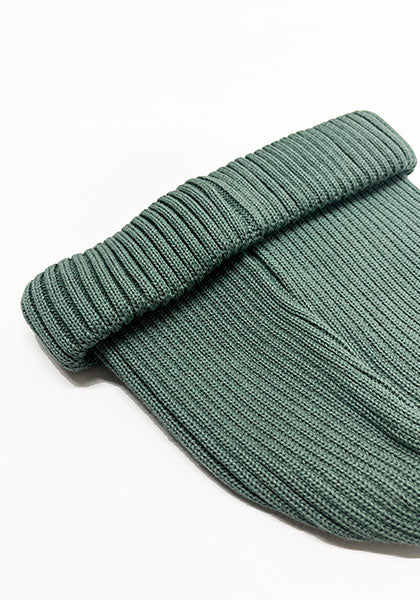 ROTOTO | COTTON ROLL UP BEANIE Color: SEA GREEN