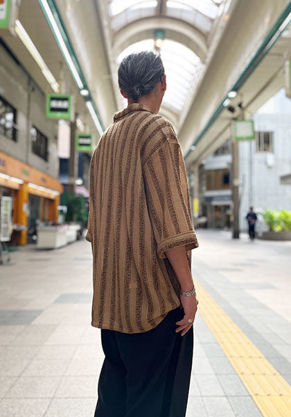KELEN ケレン | LACE KNIT SHIRT カラー : BROWN