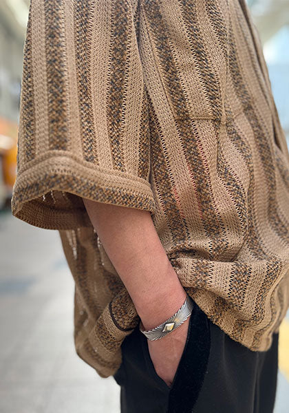 KELEN ケレン | LACE KNIT SHIRT カラー : BROWN