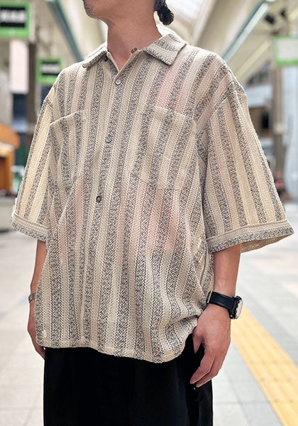 KELEN ケレン |  LACE KNIT SHIRT カラー : BEIGE