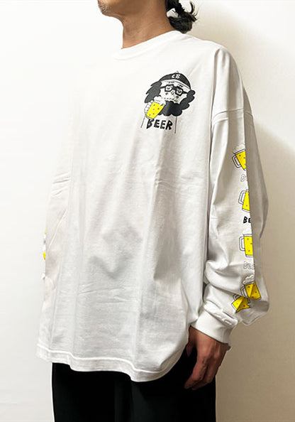 CHI-BEE BEER ロンT カラー：WHITE