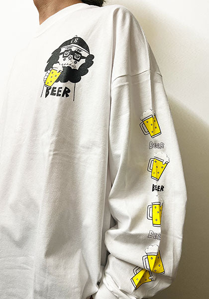 CHI-BEE BEER ロンT カラー：WHITE