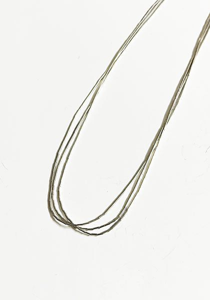 Indian Jewelry (インディアン ジュエリー) ナバホ族 リキッドシルバー 3連ネックレス 45〜50cm