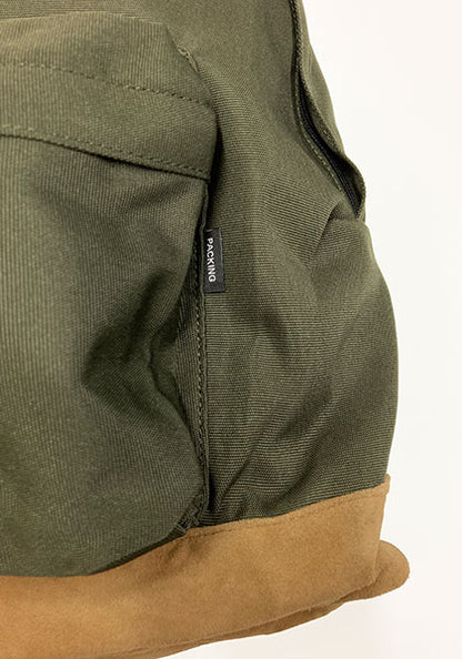 PACKING 포장 | BOTTOM SUEDE BACKPACK 색상 : OLIVE