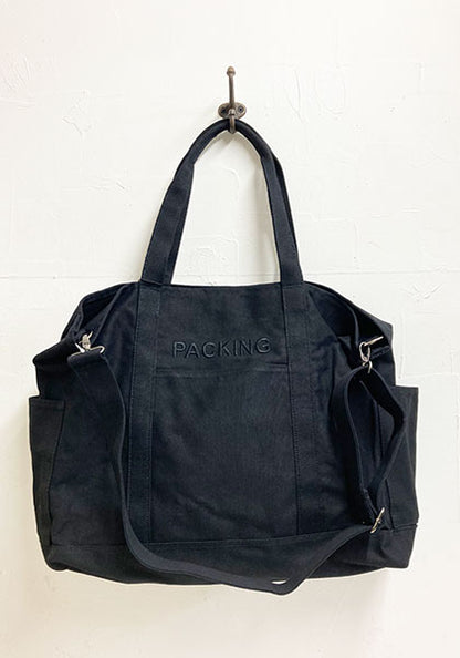 PACKING Packing | CANVAS UTILITY TOTE BAG Color: BLACK
