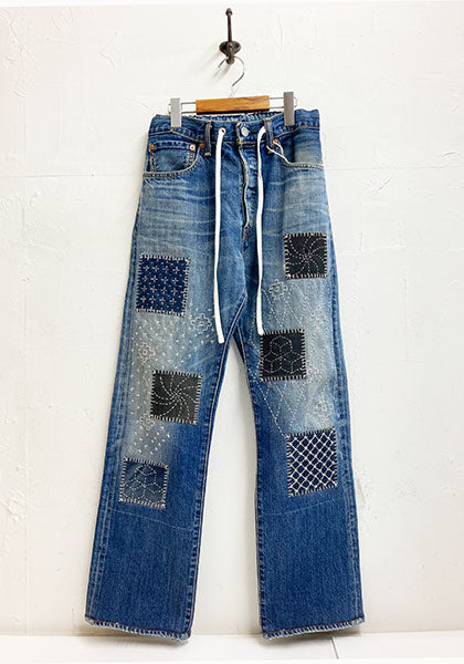 Nasngwam ナスングワム | SASHIKO EASY DENIM PANTS 刺子イージーデニムパンツ SEEK 札幌 セレクトショップ  オンラインストア