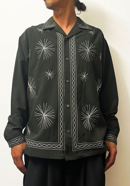 modem design モデムデザイン Embroidery Shirt｜オリジナル刺繍 開襟シャツ