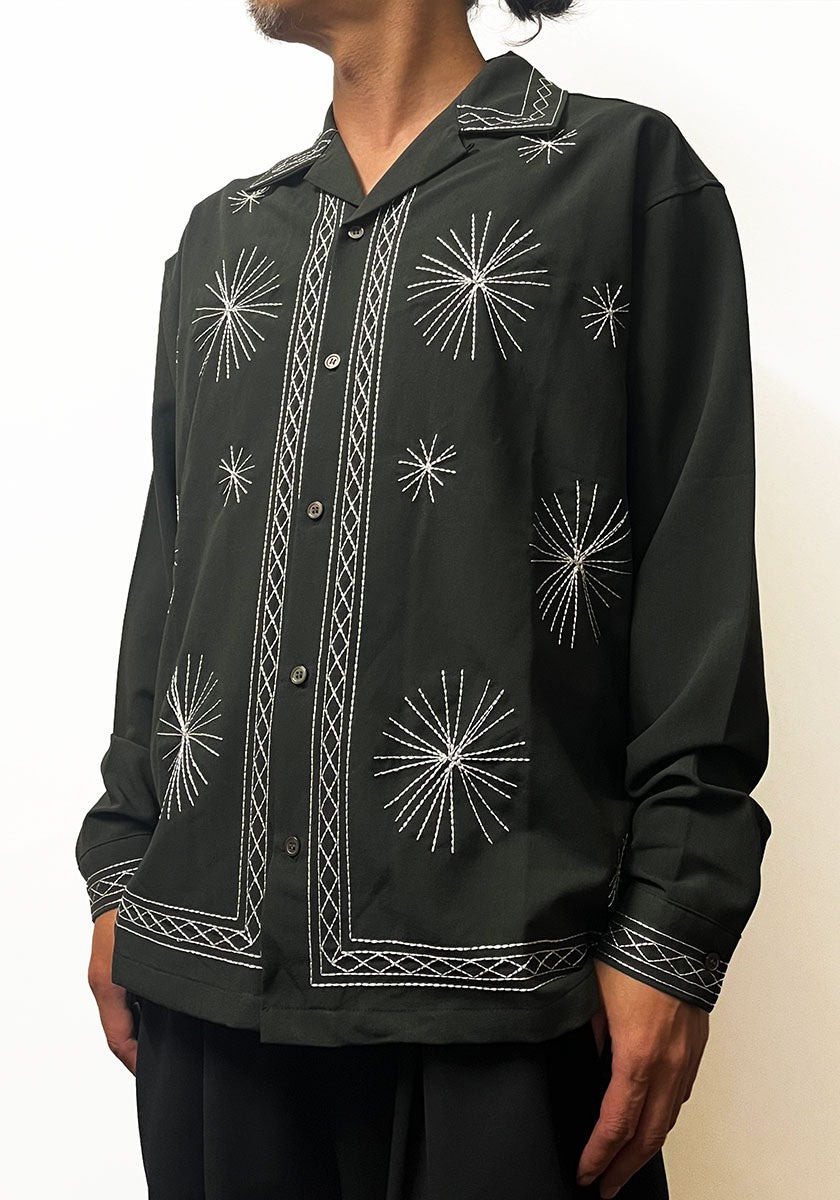 modem design モデムデザイン Embroidery Shirt｜オリジナル刺繍 開襟シャツ