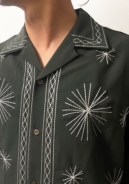modem design モデムデザイン Embroidery Shirt｜オリジナル刺繍 開襟シャツ
