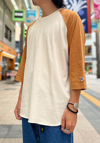 IMPRESTORE インプレストア RAGLAN SLEEVE T / ラグランスリーブT カラー:IVORY/WHISKYBROWN