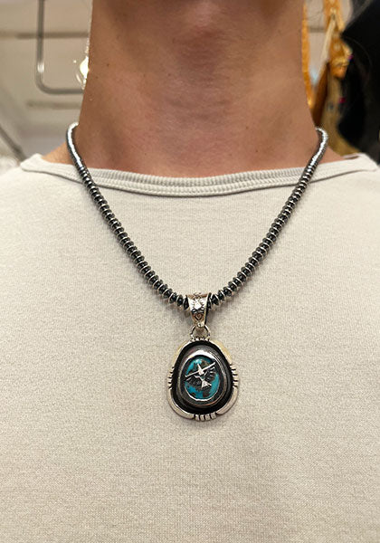 Indian Jewelry (インディアン ジュエリー) ナバホ ターコイズペンダントトップ  イーグル Herman Vandever / ハーマンバンデバー