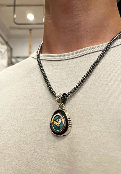 Indian Jewelry (インディアン ジュエリー) ナバホ ターコイズペンダントトップ  イーグル Herman Vandever / ハーマンバンデバー