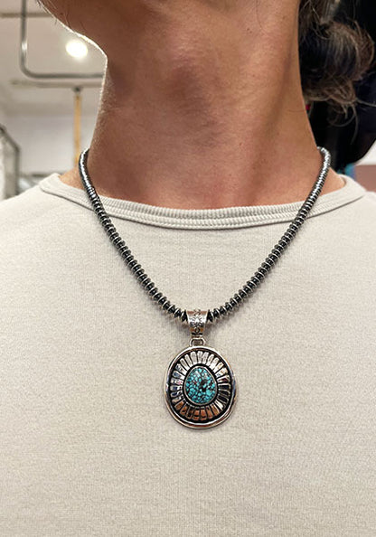 Herman Vandever / ハーマンバンデバー サンバースト Kingman turquoise Pendant Top