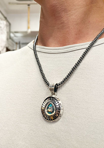 Indian Jewelry (インディアン ジュエリー) ナバホ ターコイズペンダントトップ  イーグル Herman Vandever / ハーマンバンデバー