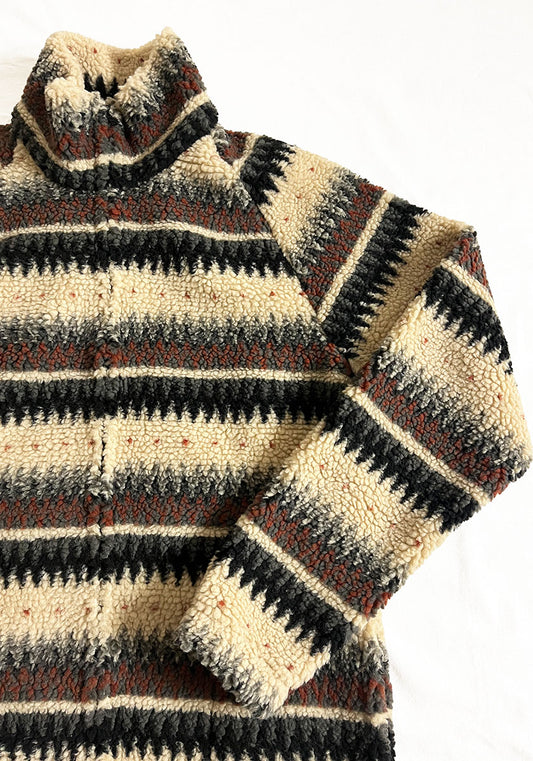 GREEN CLOTHING グリーンクロージング NATIVE JACKET｜ネイティブ柄ボアフリースジャケット