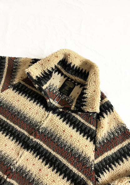 GREEN CLOTHING グリーンクロージング NATIVE JACKET｜ネイティブ柄ボアフリースジャケット