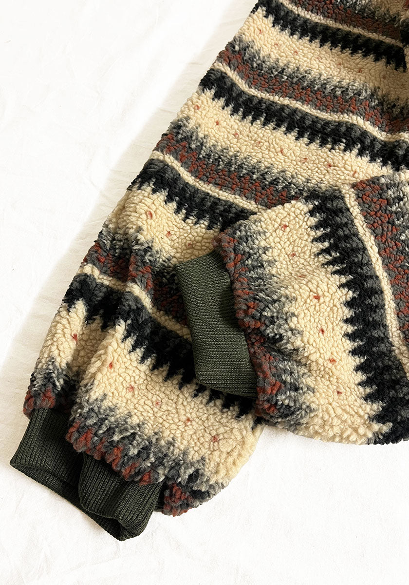 GREEN CLOTHING グリーンクロージング NATIVE PANTS｜ネイティブ柄ボアフリースパンツ