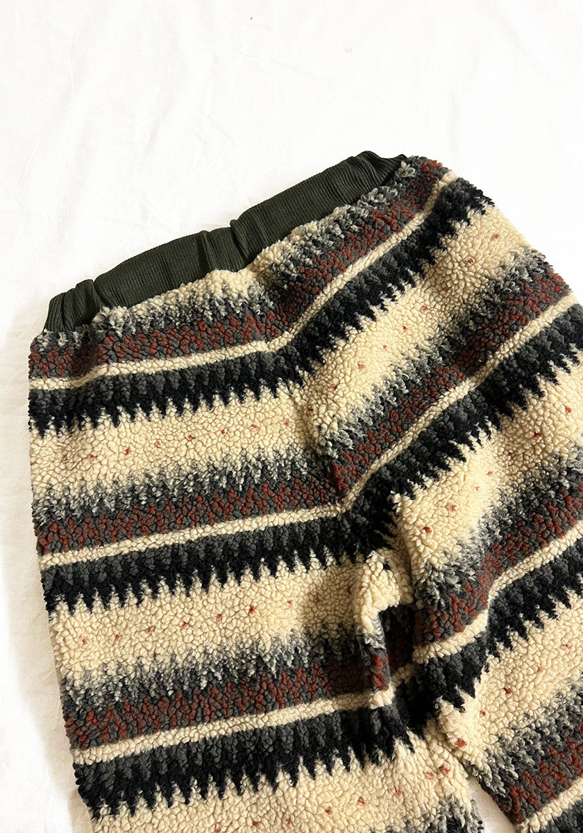 GREEN CLOTHING グリーンクロージング NATIVE PANTS｜ネイティブ柄ボアフリースパンツ